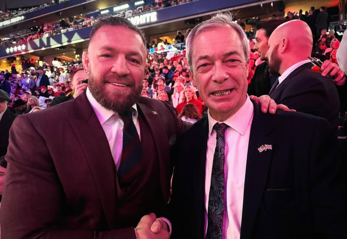 Farage condemned for sharing picture with Conor McGregor on social media