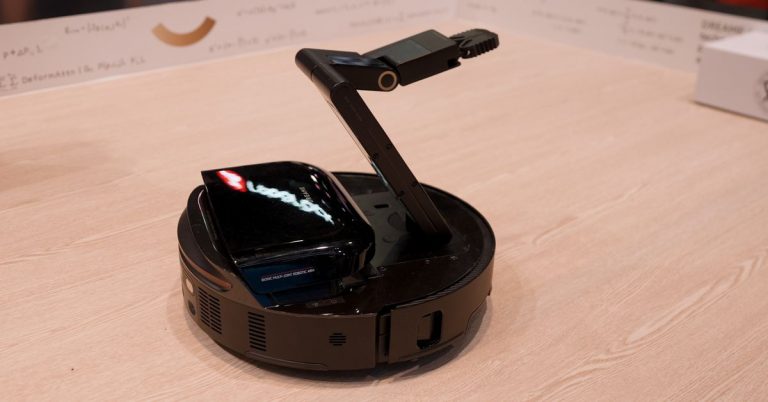 Dreame’s robot vacuum at CES 2025 has two legs and an arm