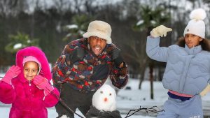 Ludacris Builds Snowman With Kids In Atlanta