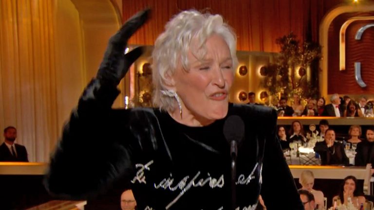 Glenn Close Censored for Using F-Word During Golden Globes Speech