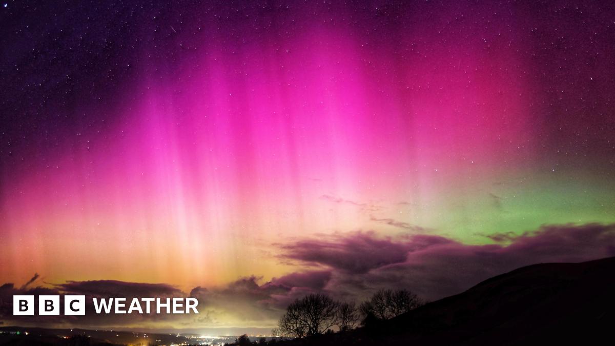 Aurora shines on New Year Day display across the UK