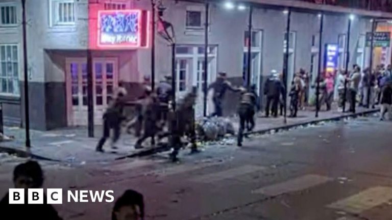 Webcam appears to show police running to New Orleans attack scene