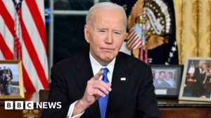 Biden touts record of upholding democracy in farewell speech