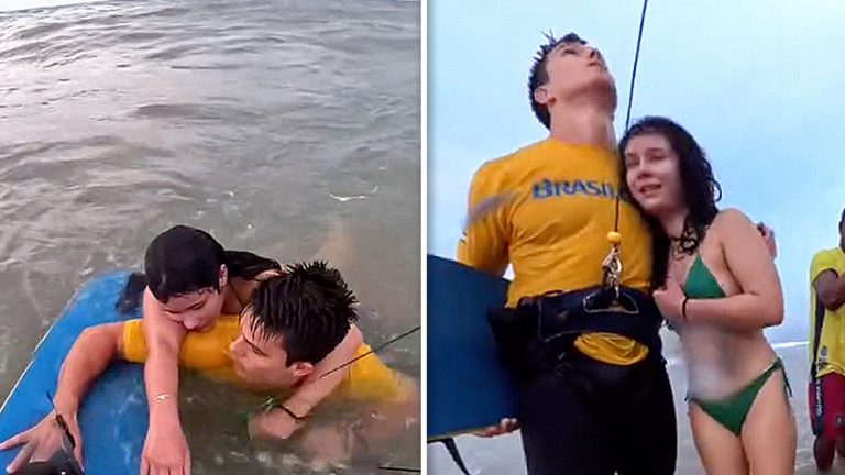 Olympic Kite Surfer Saves Drowning Swimmer, Tense Video