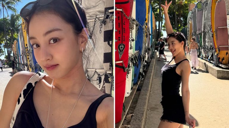 South Korean Singer Jihyo Visits Hawaii for Fun Vacation