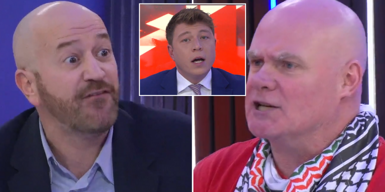 Watch moment Patrick Christys is forced to step in as tensions boil over during blistering GB News pro-Palestine row