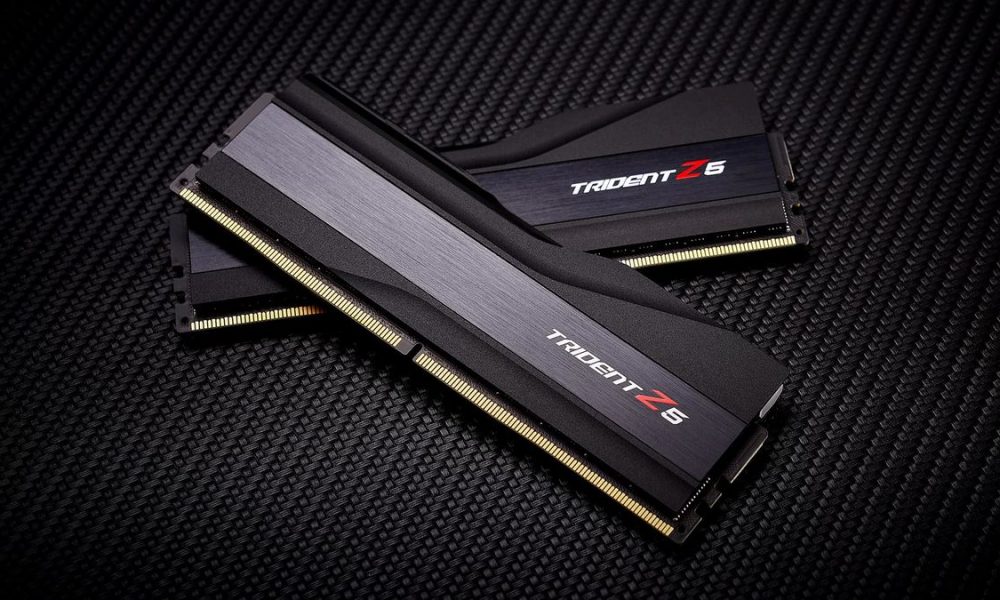 G.Skilll Trident Z5 DDR5 RAM sticks on a black background