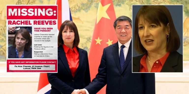 Rachel Reeves REFUSES to comment on Britain’s economic turmoil as Chancellor seeks to defend China trip amid fury at going ‘missing’