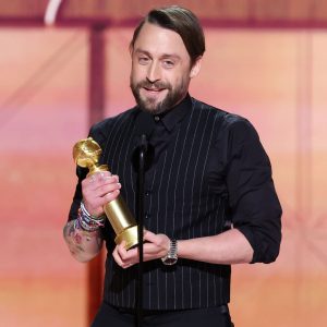 Kieran Culkin Shouts Out Ex Emma Stone During Globes Acceptance Speech