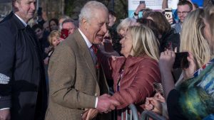 Large crowd turns out to welcome King Charles to Alloa food bank | UK News