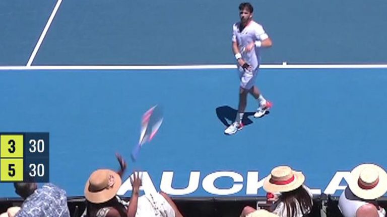 Cameron Norrie ‘not happy’ after throwing racket into crowd and hitting spectator | World News