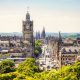 A high angle view over central Edinburgh, with Princes Street busy with pedestrians on a sunny afternoon. Pic: iStock