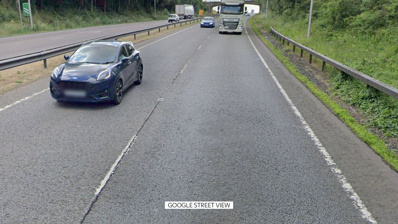 A1 near Grantham, southbound carriageway