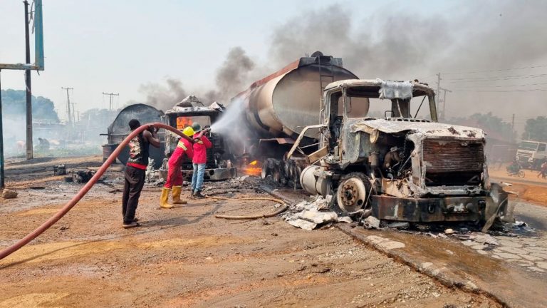 Fuel explosion kills 70 in Nigeria as crowd ‘scooped fuel’ from overturned tanker | World News