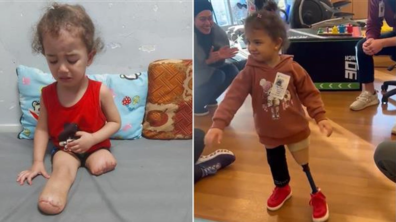 Rahaf lost both her legs when she was two