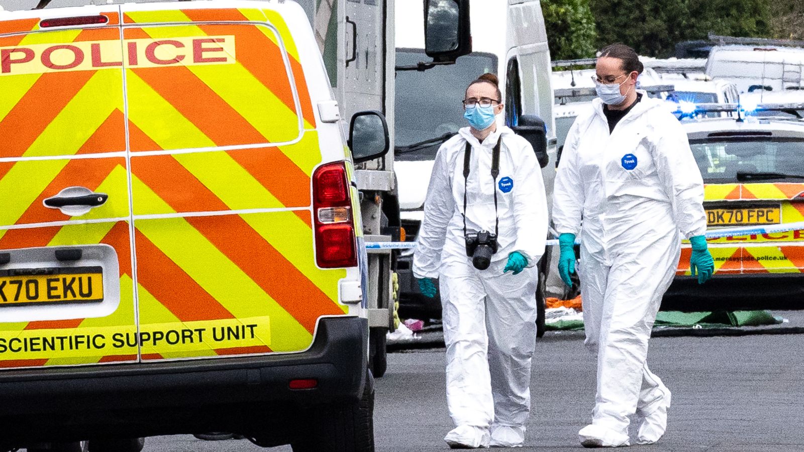 Police at the scene of the Southport attack on 29 July 2024. Pic: PA