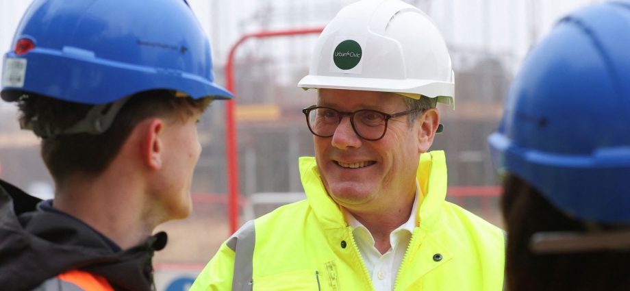 Prime Minister Sir Keir Starmer during a visit to a construction site in Cambridge. File pic: PA