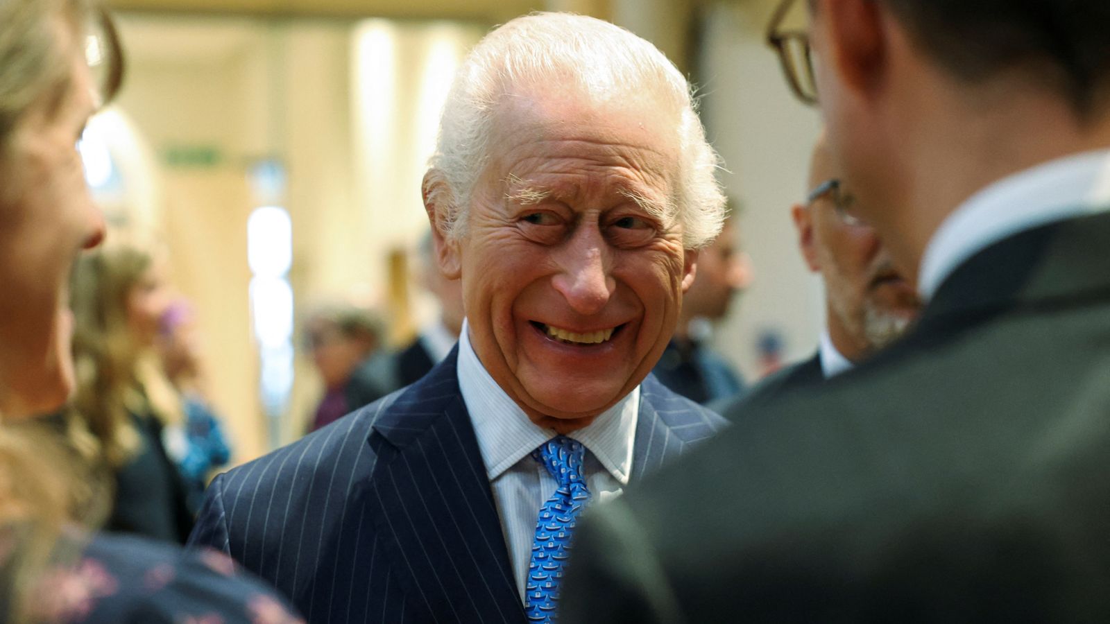 King Charles III during a visit to St Peter's Church in Notting Hill, London, to meet and thank DEC staff, aid workers and volunteers. The Church has supported the Middle East Humanitarian cause through Tearfund, a DEC member charity. Picture date: Wednesday December 4, 2024.