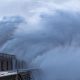 Waves crash over Tynemouth Pier during Storm Darragh in December. Pic: AP