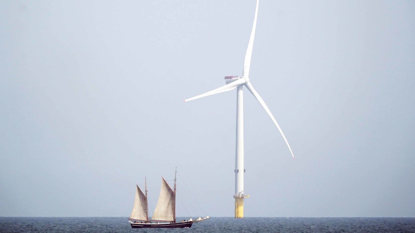 A wind turbine in the North sea near Whitley Bay in Tyne and Wear. File pic: PA