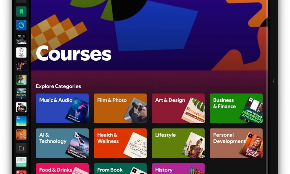 Spotify introduces educational audio courses, starting in the UK