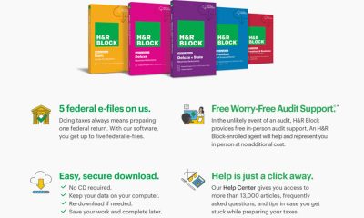 Promotional graphic for H&R Block Tax Software.