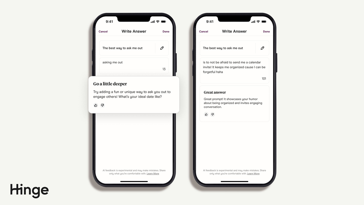 Hinge's AI can help make your dating profile shine – and maybe win at the game of love