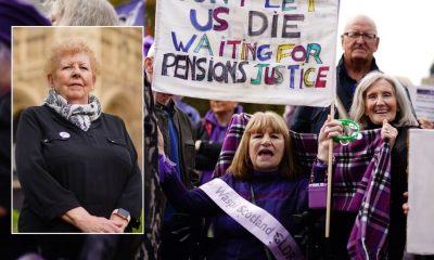 Waspi campaigners and campaign chair Angela Madden