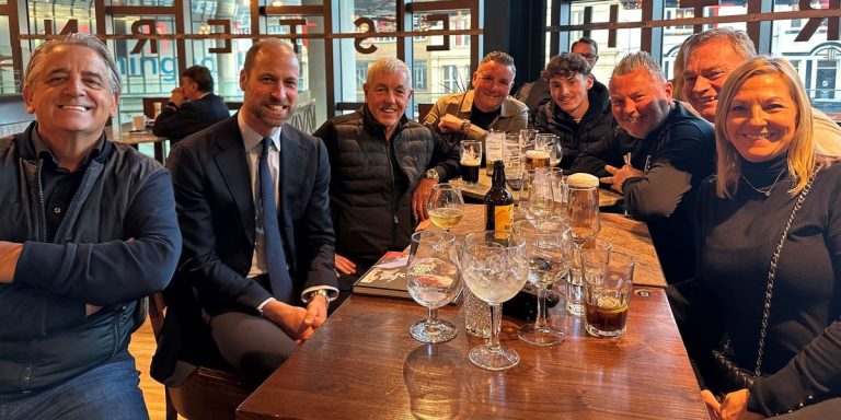 Prince William buys Aston Villa fans a round of drinks after making joke ahead of Everton match