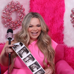 Trisha Paytas and husband and sonograph photos because she is pregnant with baby #3.