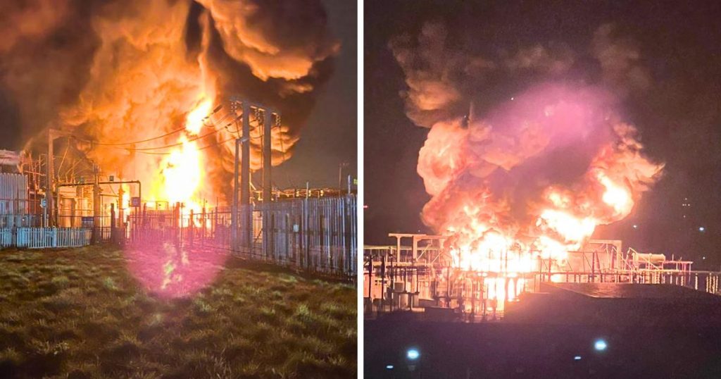 Fire London Heathrow: Pictures of 'massive explosion' scene