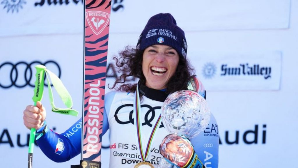 Alpine skiing-Brignone claims World Cup overall title after downhill cancelled