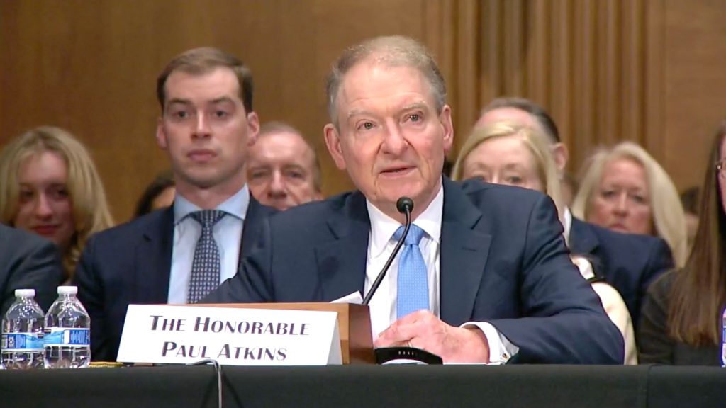 Trump's Pick to Run U.S. SEC Atkins Promises New Crypto Stance, Gets Few Questions