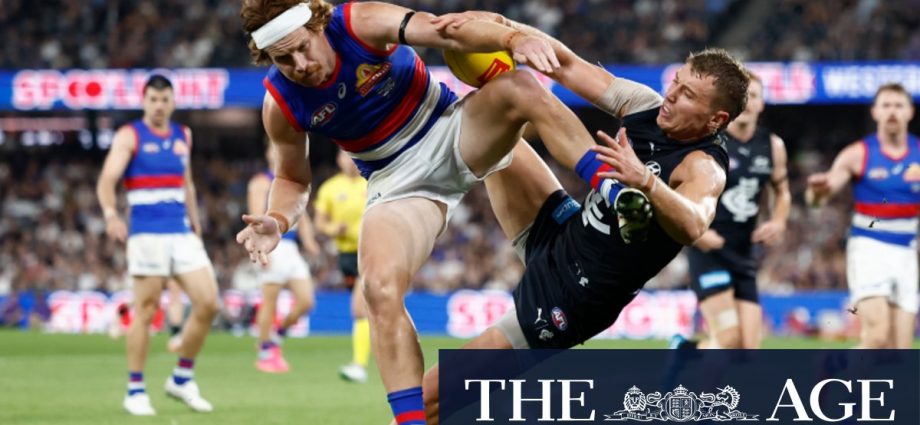 Western Bulldogs stun Carlton Blues in Marvel Stadium thriller; Michael Voss; Tom Liberatore; Patrick Cripps; Sam Darcy; results; fixture