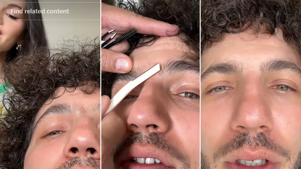 Benny Blanco Plucks Unibrow With Fiancée Selena Gomez