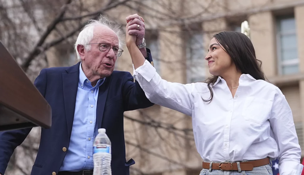 AOC and Bernie Sanders fill the Democratic Party leadership vacuum