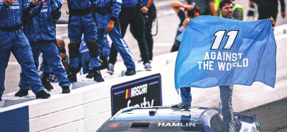 '11 against the world': Denny Hamlin backs up smack talk with Martinsville win