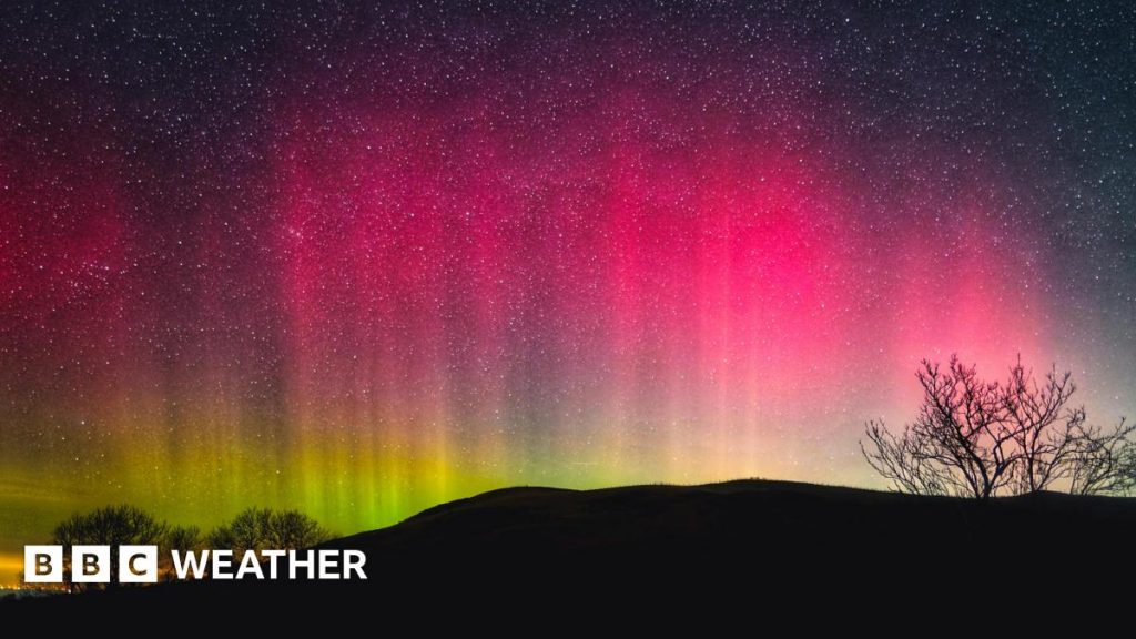 Aurora lights up UK skies in a spectacular display