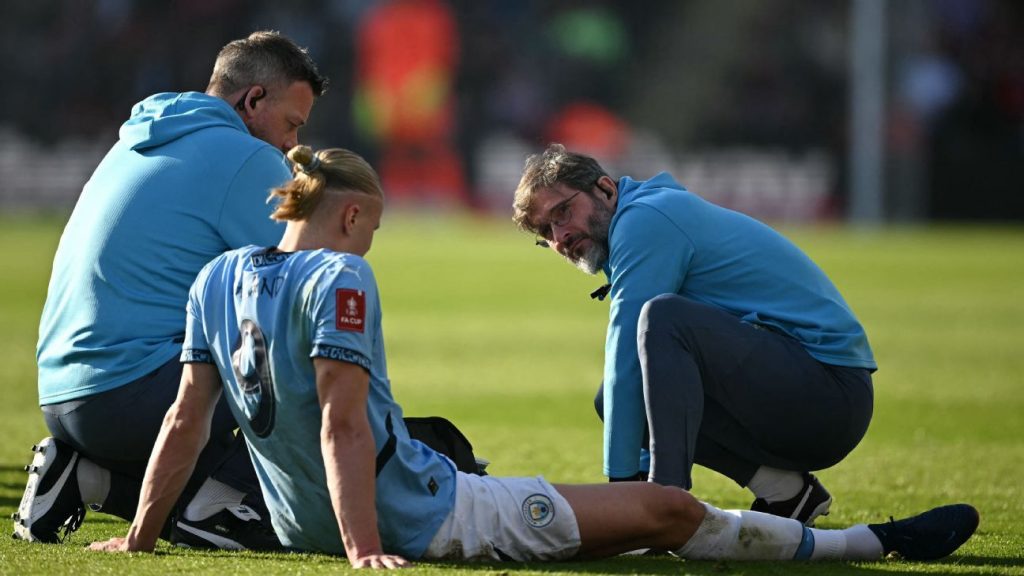 Manchester City's Erling Haaland injured in FA Cup quarters