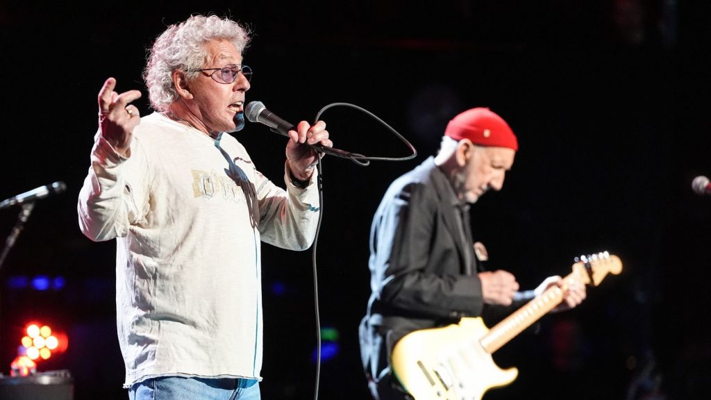 Pete Townshend and Roger Daltrey of the rock band The Who perform on stage during the Teenage Cancer Trust show at the Royal Albert Hall, London. Picture date: Thursday March 27, 2025.