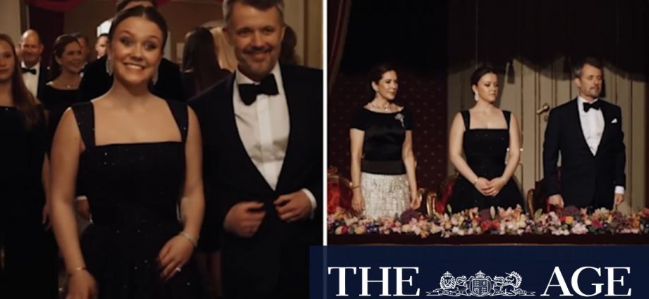 Princess Isabella stuns in black ball gown as she arrives at her 18th birthday celebration