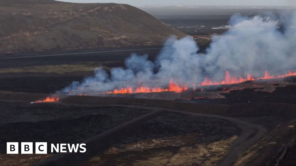 Iceland volcano spews lava and smoke after erupting