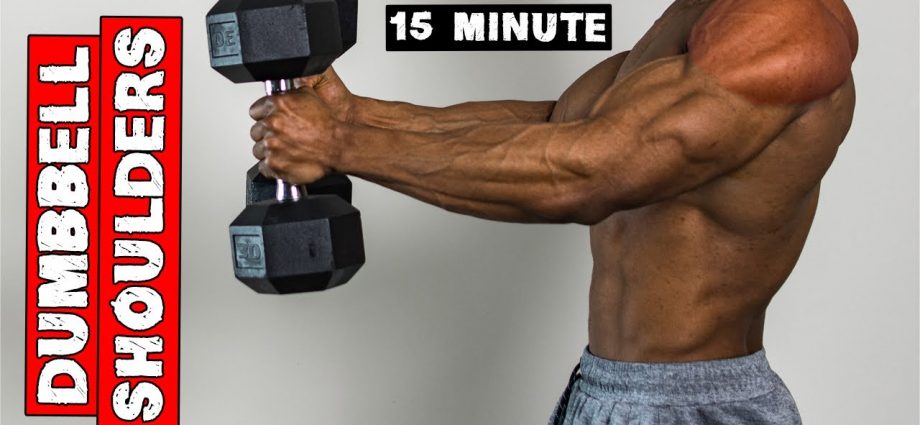 15 Minute Dumbbell Shoulders Workout At Home! | No Bench Needed