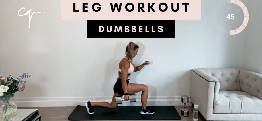 45 Min DUMBBELL LEG WORKOUT at Home | Legs & Glutes with Dumbbells