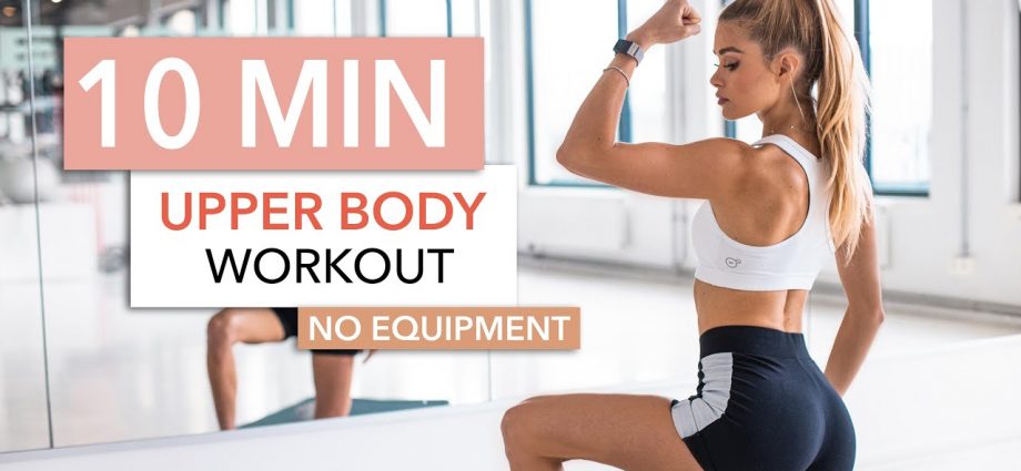 10 MIN UPPER BODY WORKOUT - Back, Arms & Chest / No Equipment I Pamela Reif