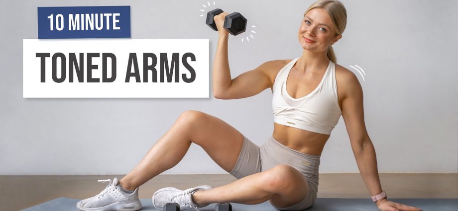10 MIN TONED ARMS WORKOUT - With Weights, Upper Body Express, No Repeat