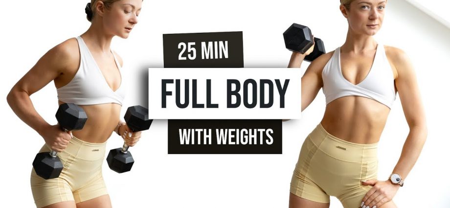 25 MIN INTENSE FULL BODY Dumbbell HIIT Workout - With Weights, No Jumping, No Repeat Home Workout