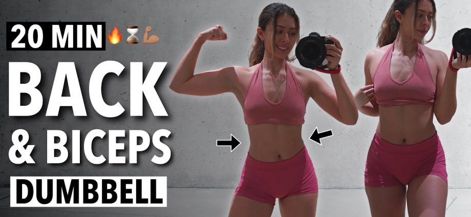 20 MIN Dumbbell Back & Biceps Workout [Strength Training] - DAY 2