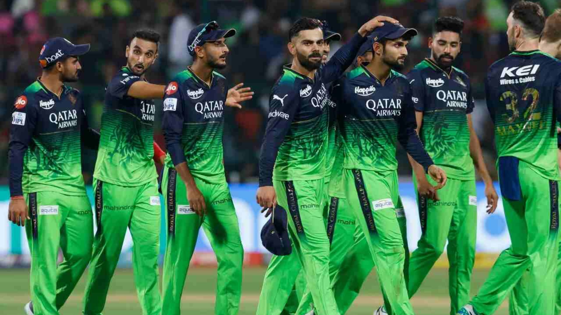 Royal Challengers Bengaluru in the green jersey (Image credits: iplt20)