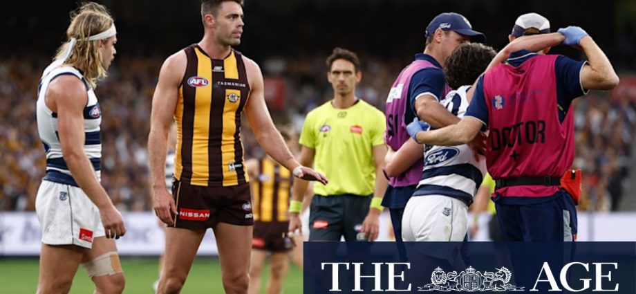 Hawthorn Hawk Conor Nash sent directly to the AFL tribunal for Gryan Miers hit; Bailey Smith learns fate